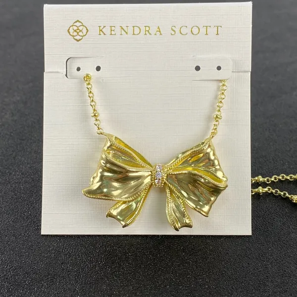 🎀 Kendra Scott x LoveShackFancy Large Gold Bow Statement Necklace - Image 2