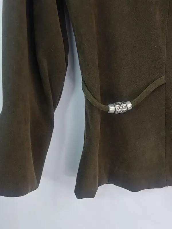 DJ Summers 14 Chocolate Zip Suit Top Plus Funeral - Image 3