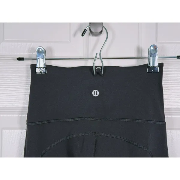 Lululemon In The Groove High Rise Flare Pant Size 2 Black Split Hem Athleisure - Image 5