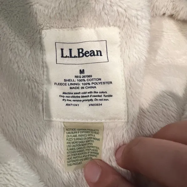LL‎ Bean medium fleeced lined sweater - Image 10