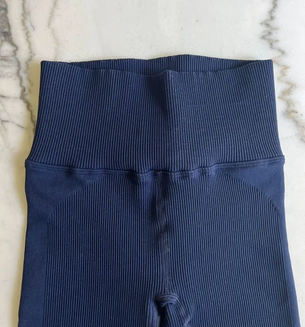 Free People Movement Navy Blue Biker Shorts - Image 5