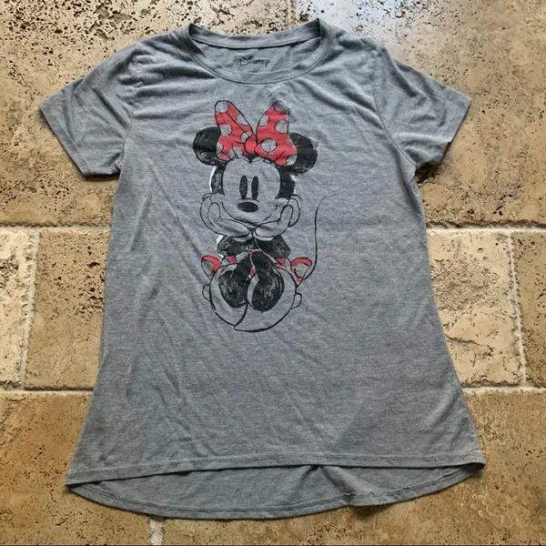 Minnie Mouse Disney Gray Short Sleeve T Shirt S - Image 3