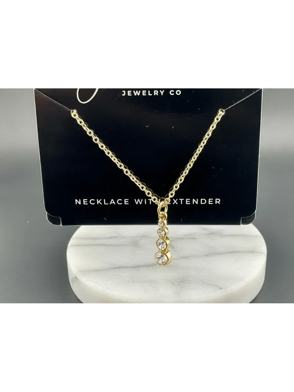 Jasmine Lane Gold Tone Necklace with Extender 16 inches - Image 2