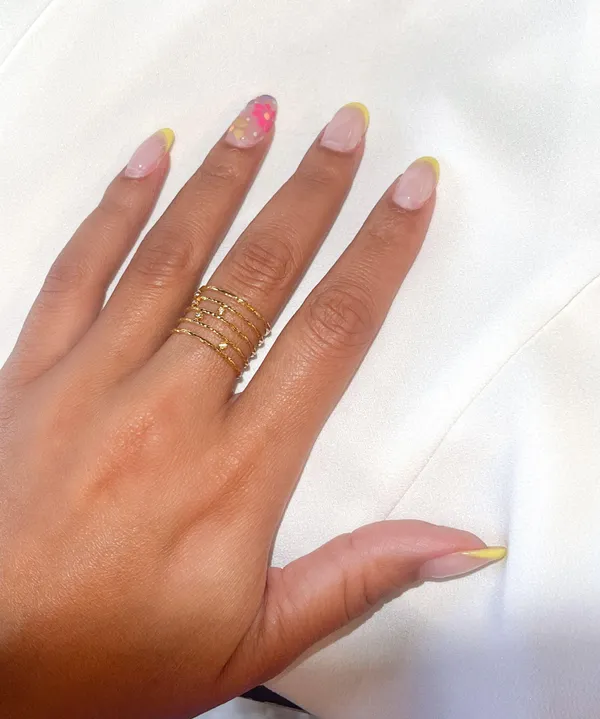 Adjustable Wide Layered Open Gold Ring - Image 2