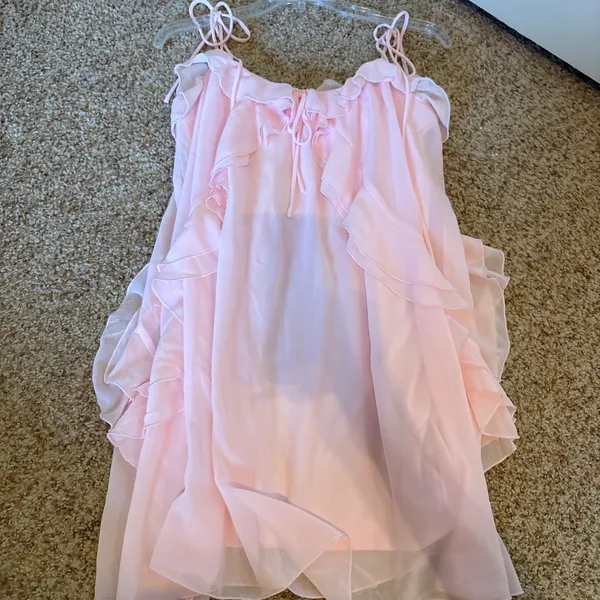 Pink ruffle babydoll dress wild fable - Image 2