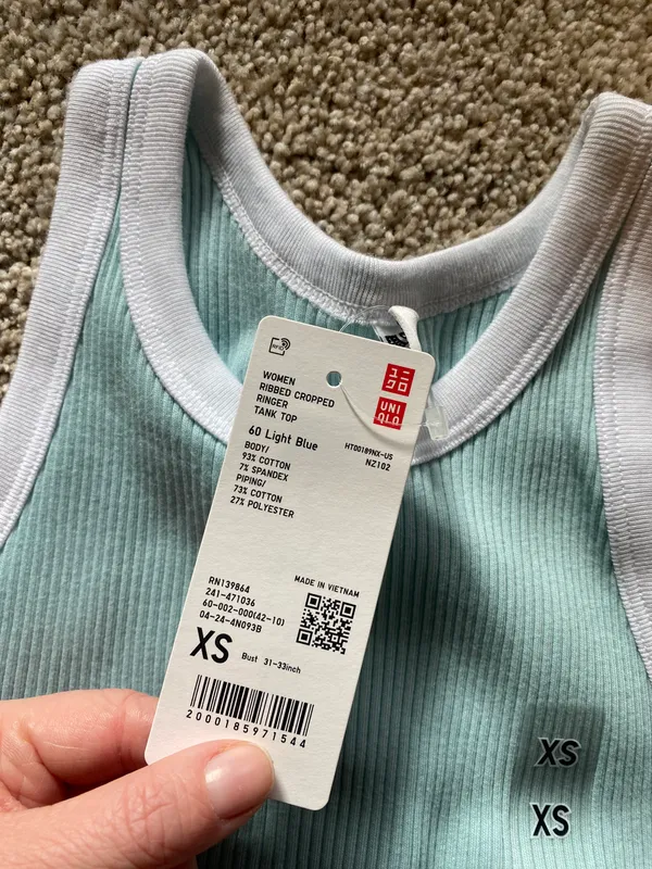 Ribbed Cropped Ringer Tank Top - Image 2