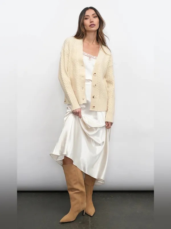 Greylin Vickie Cable Knit Oversized Cardigan Small NWT‎ - Image 3
