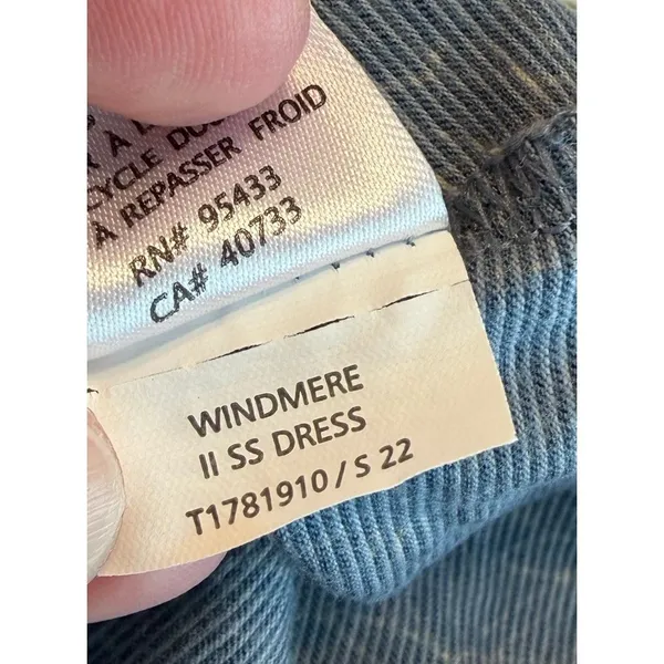 Toad‎ & Co Dress Windmere II Womens M Blue/Yellow Floral Organic Eco Stretch - Image 3