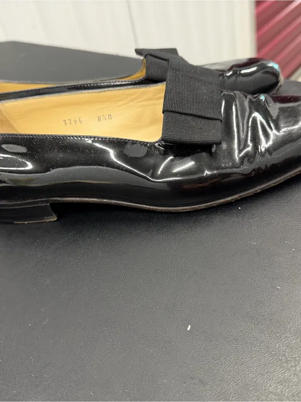 Silvia Fiorentina Patent Leather Bow Loafers Size 8.5 - Image 3