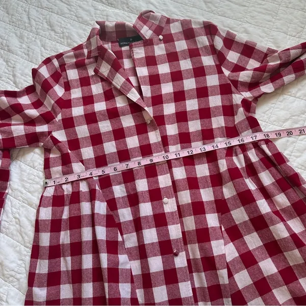 Tuckernuck Pomander Place Apple Red Gingham Scarlett Button Down Shirt NEW - Image 10