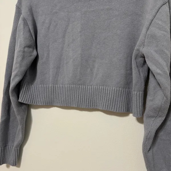 Aritzia Sunday Best Organic Cotton Cashmere Cropped Sweater Size XS Oversized - Image 5