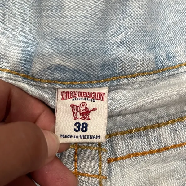 True Religion Light Blue Straight Leg Jeans - Image 11