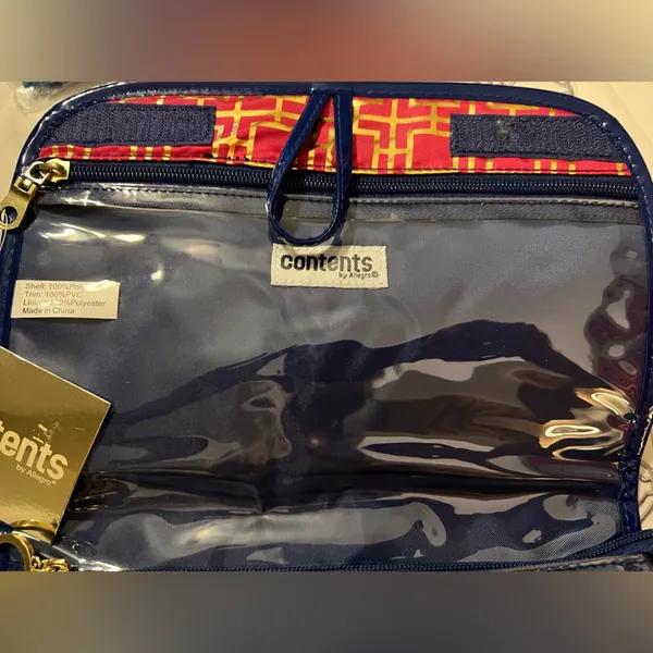 Contents by Allegro Toiletry Bag. Pink/Gold - Image 2