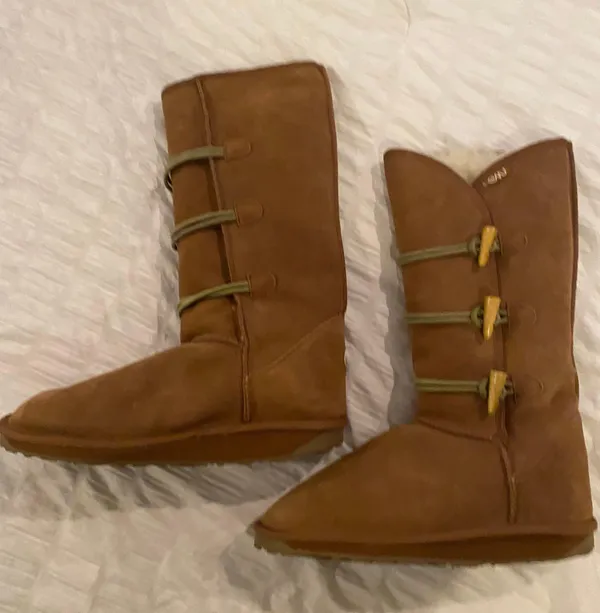 Emu Chestnut Button Boots Brown Size 8 - Image 5