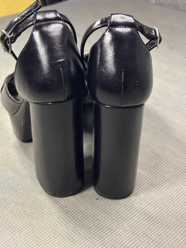 Soda Black Platform Ankle-Strap Sandals - Image 6