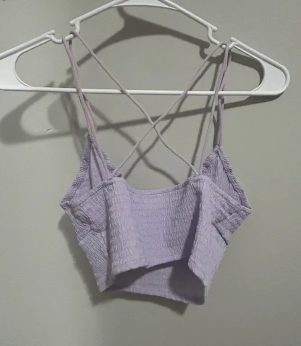 Purple Shein Crop Top Tank - Image 2