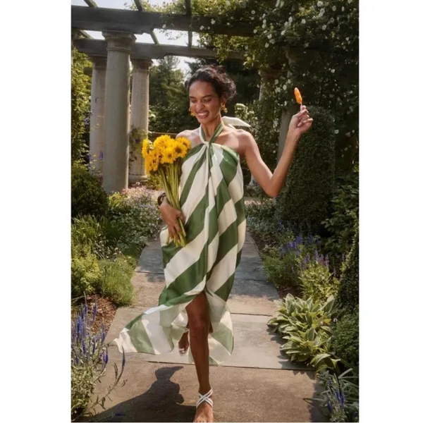 Ronny Kobo Chantell Dress in Palm and Ivory - Image 4