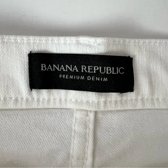 Banana Republic Premium Denim White Skinny Jeans Size 30 Ankle - Image 4