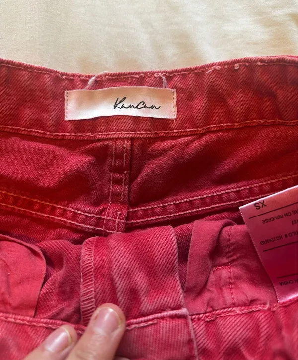 KanCan USA Red jean shorts - Image 3