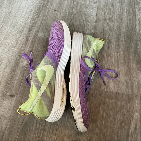 Nike Purple Lime Green Ombre Mesh Running Sneakers Women’s 9 - Image 4