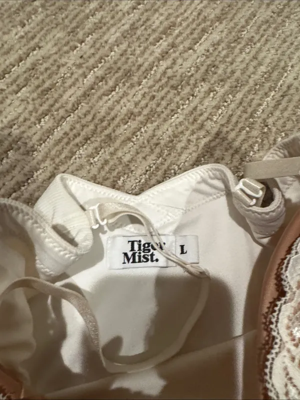 Tiger Mist White Lace-Trim Slip Dress - Image 3