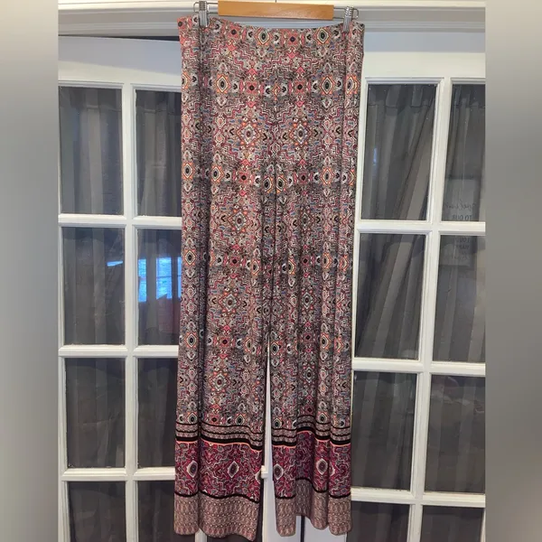 Cato Multicolor paisley Wide Leg Pants palazzo pants woman’s large - Image 2