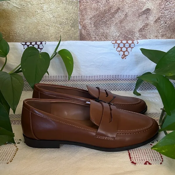 NEW Kensie Women’s Brown Cognac Slip-On Gitty Penny Low Heel Loafers Size 8.5 - Image 5