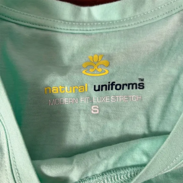 Natural Uniforms Women's Long Sleeve Green Crew Neck‎ Top Size S - Image 2