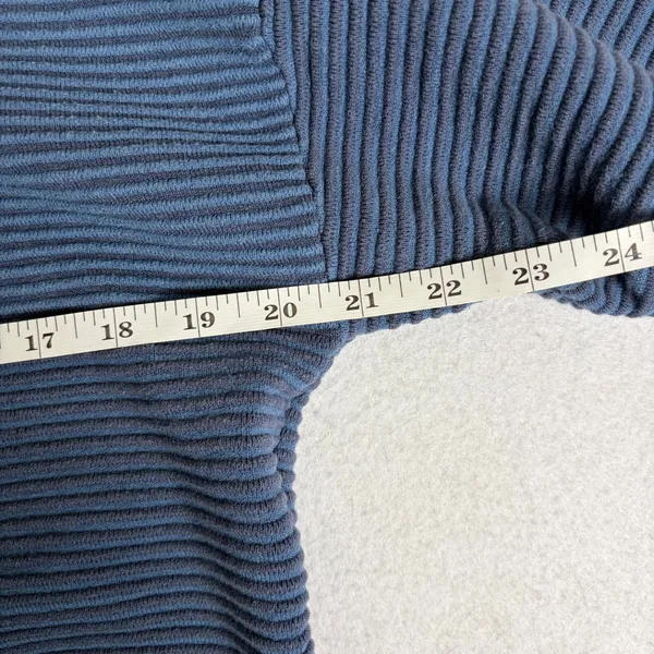 OFFLINE by Aerie Home Stretch Quarter-Zip Pullover Women's S Blue Ribbed Lounge - Image 5