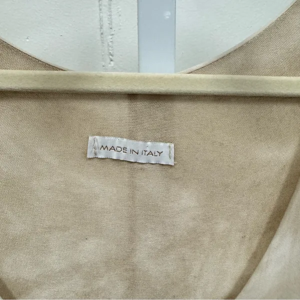 Boutique‎ Made In Italy Tie Dye Neutral High Low Sleeveless Maxi Dress Beige Med - Image 10