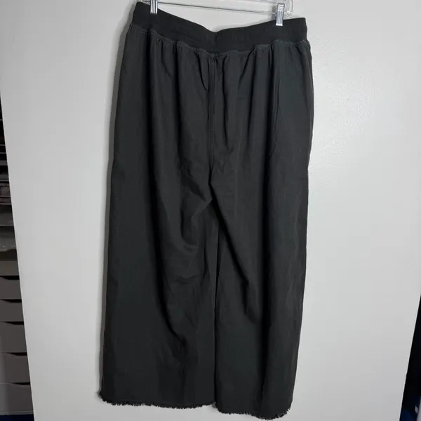Aerie Soft Landing‎ Trouser Smoked Gray Loose Fit Super Wide Leg Large Short - Image 3