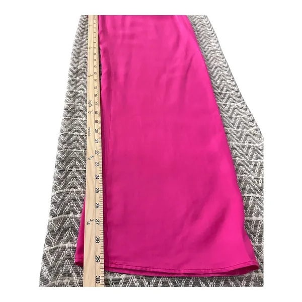Zara Size-L‎ Women's Pants Pink Wide Leg Elastic Drawstring Waist Pull On - Image 7