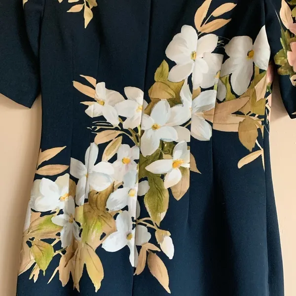 Hobbs London Bloomington Formal Women Dress Size 6 Blue Floral Wedding Outfit - Image 4
