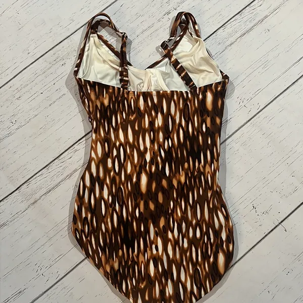 Curvallure animal print one piece swimsuit - Image 3