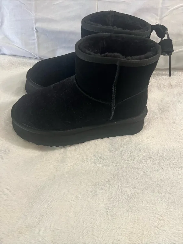 Women's Black Suede Fleece - Image 2