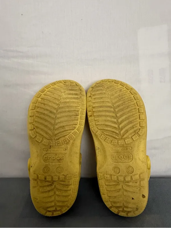 Crocs Classic Clog Yellow M6 W8 Unisex Comfort Slip On Sandals(B262) - Image 7