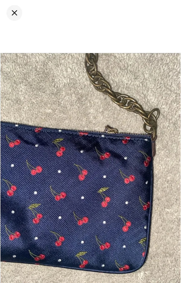 J. Crew cherries print shoulder bag purse silk - Image 6