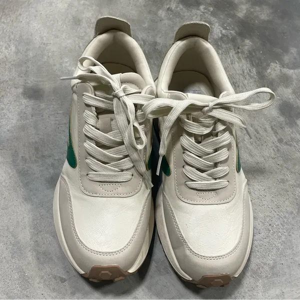 DV by Dolce Vita Braiden womens off white cream green sneakers athletic shoes - Image 2