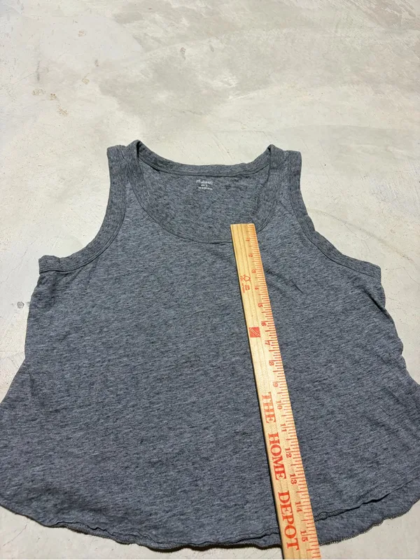 Madewell Women’s Tank Top Gray cotton large - Image 3