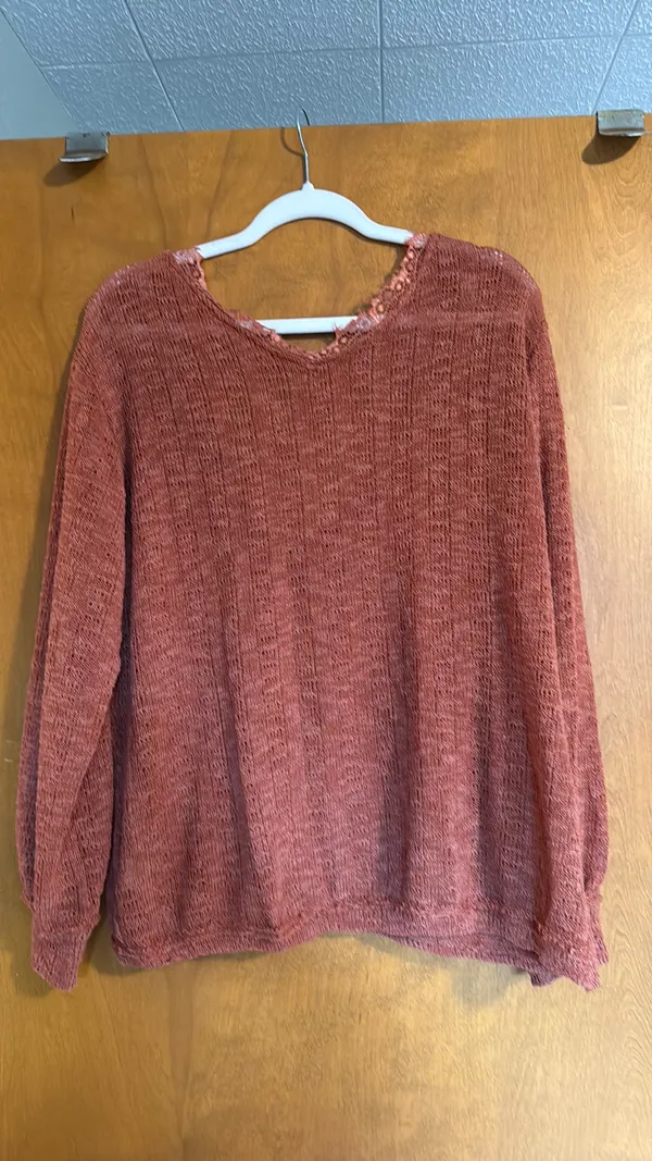 Rust Lightweight Sweater S Red - Image 2