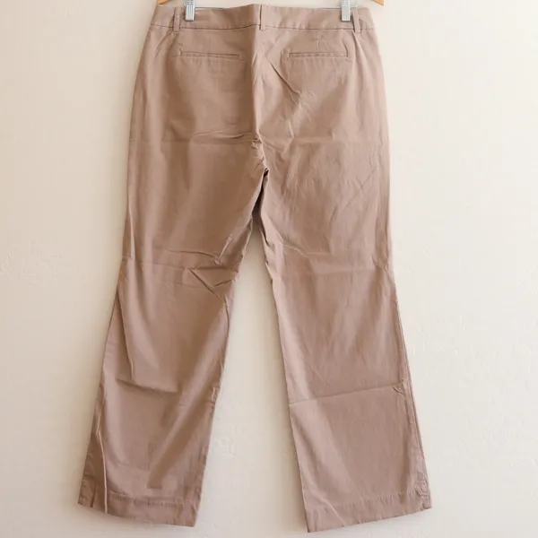 J.Crew Chino Pants Womens 14S Tan Brown Straight Leg‎ Stretch Cotton Style 22861 - Image 4