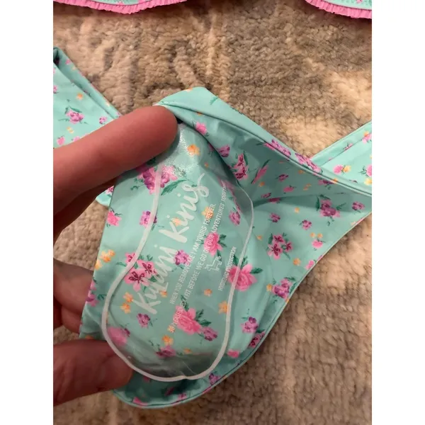 Kulani Kini's Mint Macaron Bikini Size M Bottom Sz L Top NEW $180 MSRP - Image 7