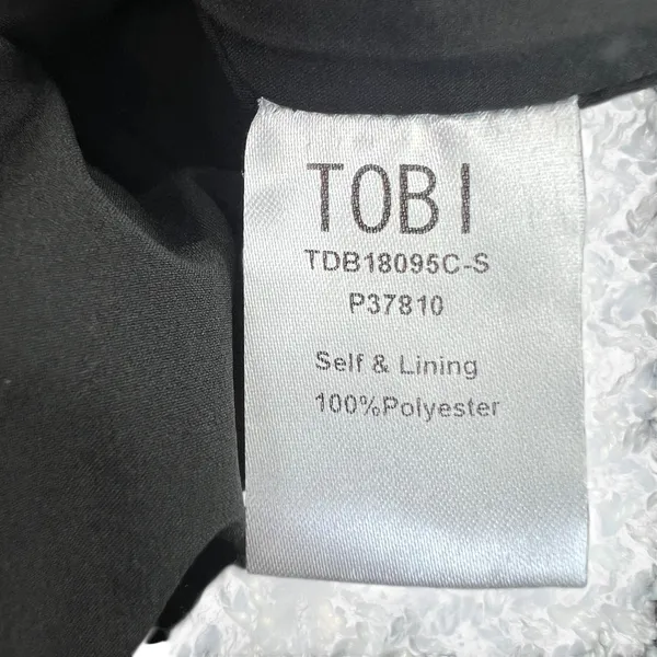 Tobi Strapless‎ Mini Dress M Black Grey Tweed Bodycon Fitted Chic Night Out - Image 10