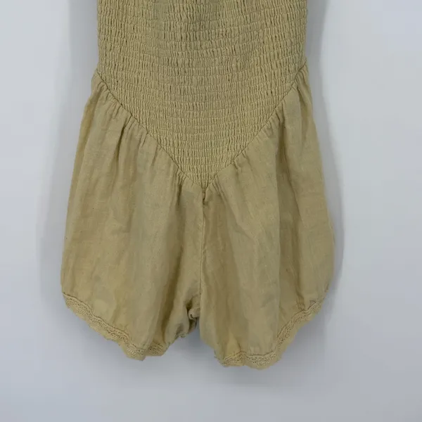 Jen's Pirate Booty Free People Gauze Smocked Romper Boho Festival XS S‎ - Image 4