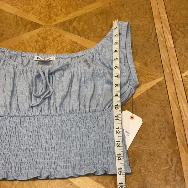 NWT!! Billabong Baby Blue Get Away Crop Top Size Large - Image 6