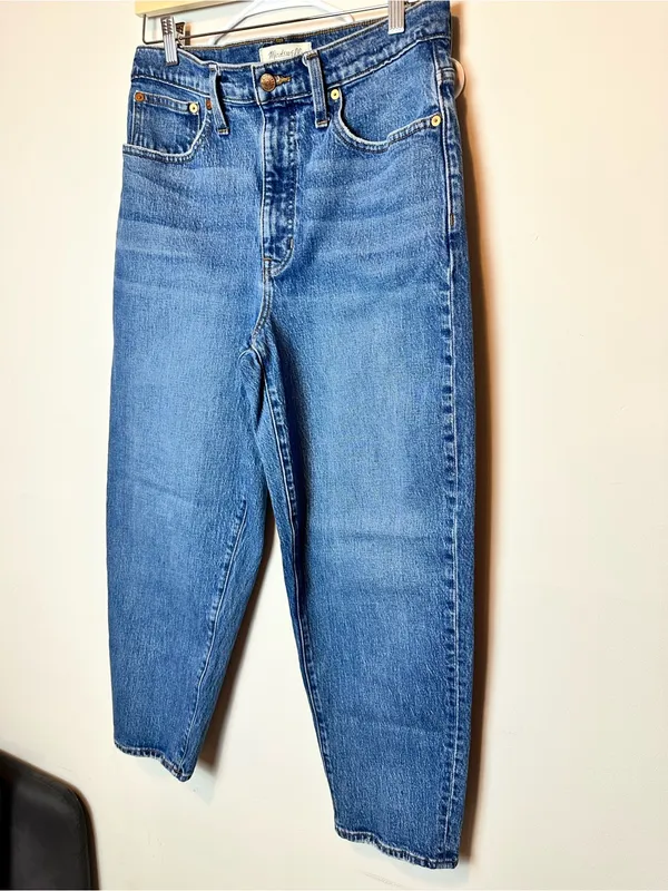 Madewell High-Rise Balloon Jeans in Ellisboro Wash Size 29 Cropped Retro - Image 5