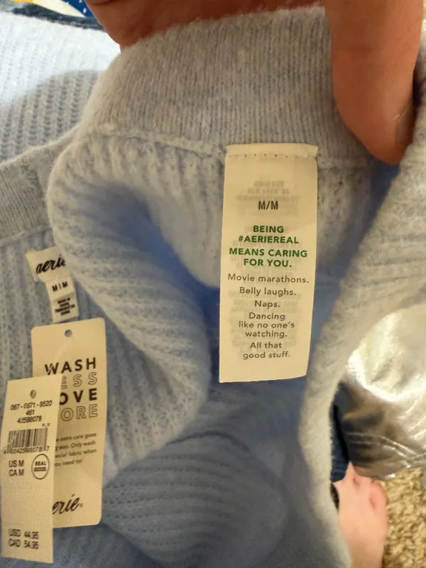 Aerie UnReal Knit Sweater Shorts in Eyelet Blue - Image 6