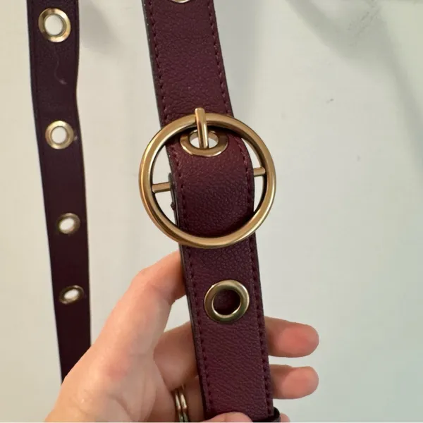 NWT Charles &‎ Keith Burgundy Circular Push Lock Crossbody Bag - Image 10