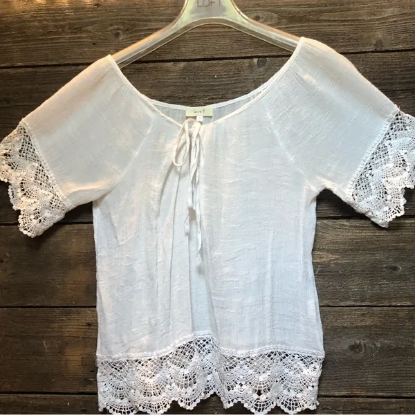 💕5️⃣for25 Love J boho crochet shirt - Image 3