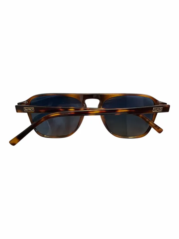 WMP Emerson Tortoiseshell Square Aviator Sunglasses Brown - Image 2